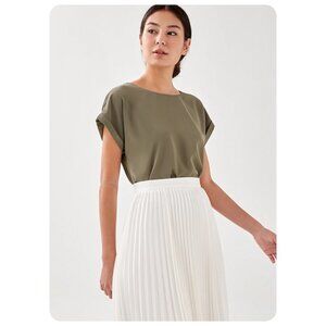 Love, Bonito Olive Ashari Drop Shoulder Shell Top sz US 0